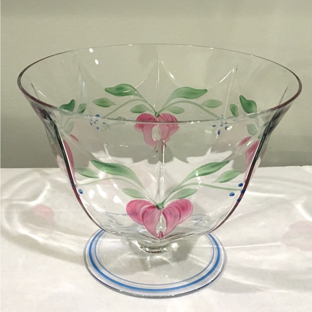 Vintage 80’s Orrefors “Maja” Footed Crystal Bowl Designed by Eva Englund